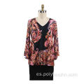 Camiseta otoño mujer Fix Print Loose Tops